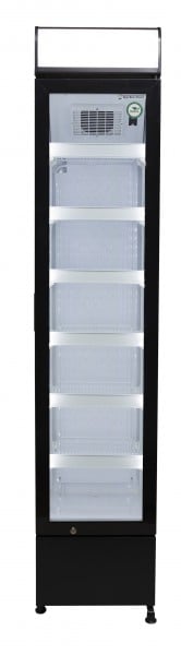 Gastro-Cool DC130 Getränkekühlschrank Slim 150 Liter schwarz/weiß, LED