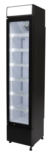 Gastro-Cool DC130 Getränkekühlschrank Slim 150 Liter schwarz/weiß, LED