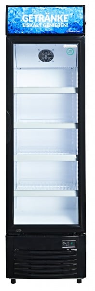 Gastro-Cool DC280 Getränkekühlschrank 229 Liter mit Werbedisplay schwarz/weiß, LED