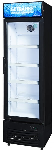 Gastro-Cool DC280 Getränkekühlschrank 229 Liter mit Werbedisplay schwarz/weiß, LED