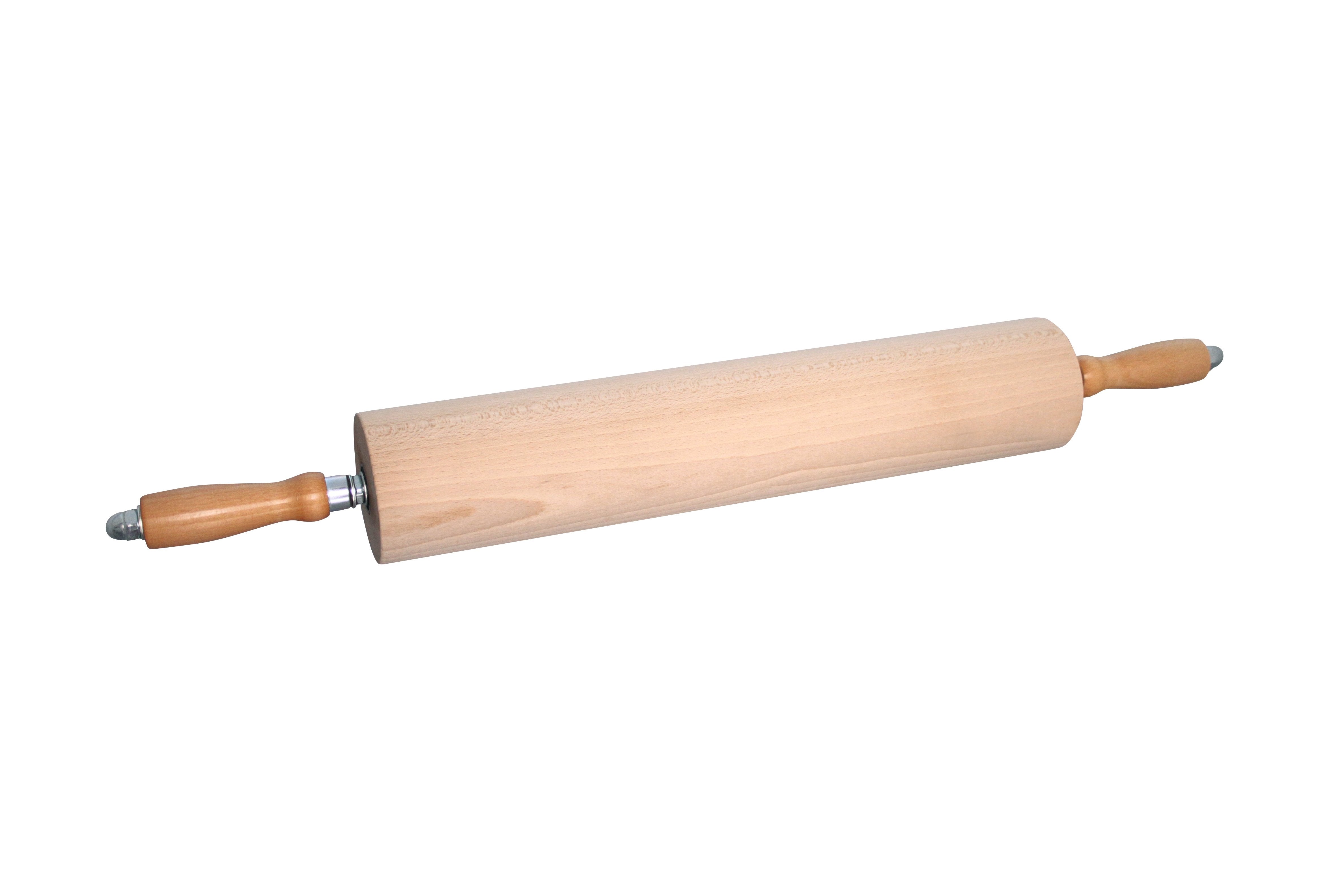 Schneider Holz Teigrolle mit Holzgriffen und Präzisionskugellager 45 cm