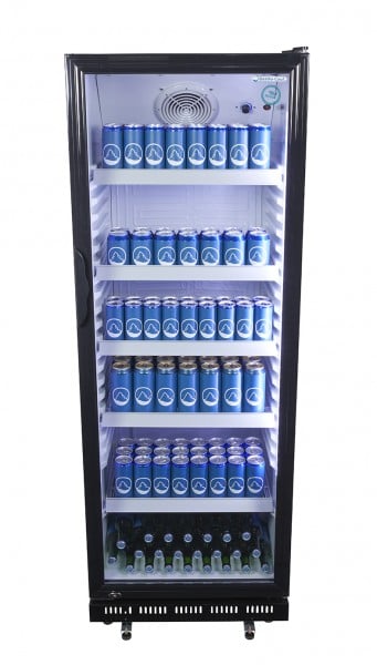 Gastro-Cool GD360 Getränkekühlschrank ECO STAR 360 Liter schwarz/schwarz, LED, super sparsam