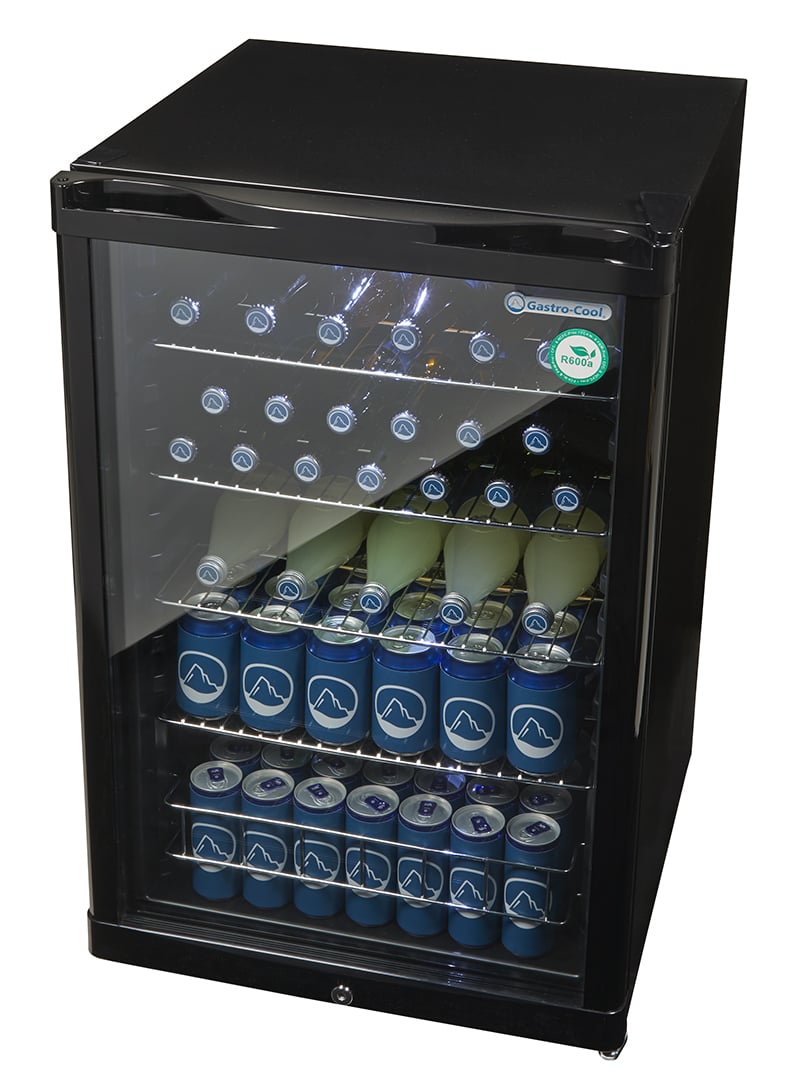 Gastro-Cool GD155 Getränkekühlschrank 130 Liter schwarz/schwarz, LED