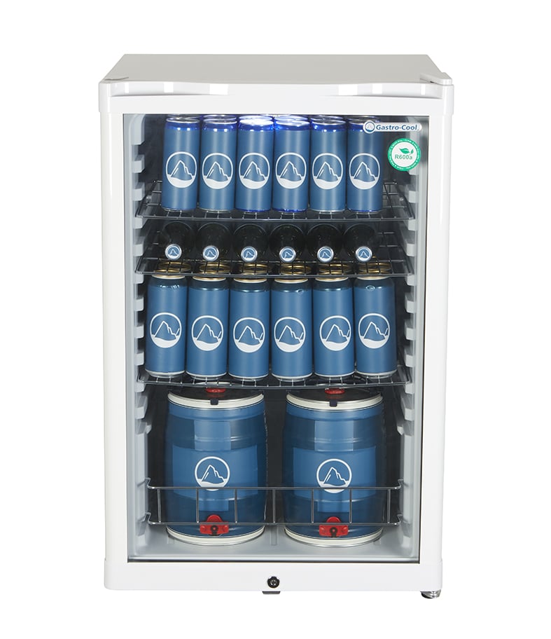 Gastro-Cool GD155 Getränkekühlschrank 130 Liter weiß/weiß, LED