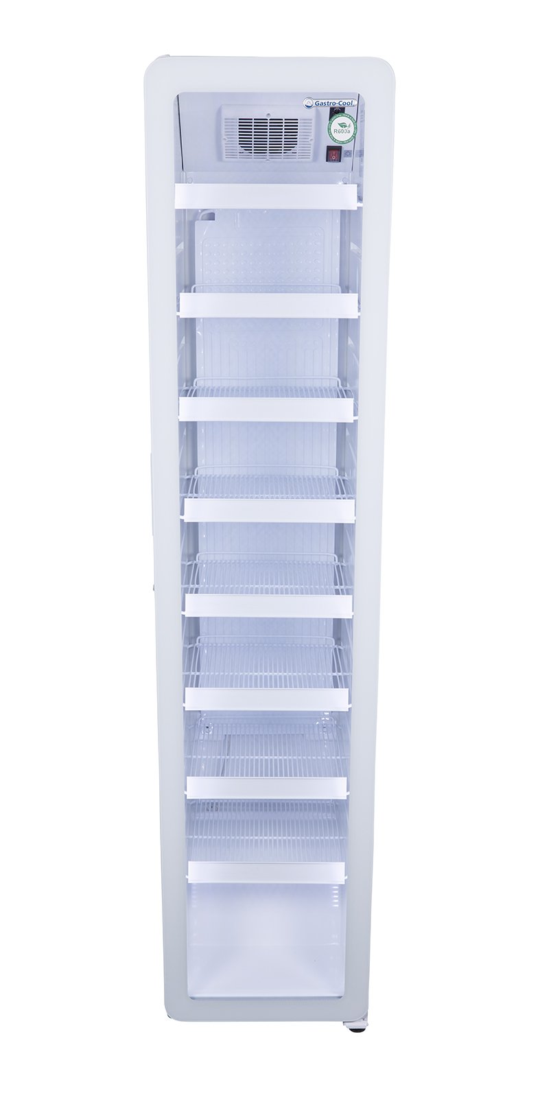 Gastro-Cool GD175 Getränkekühlschrank Retro Slim 212 Liter weiß/weiß, LED, Retro Design