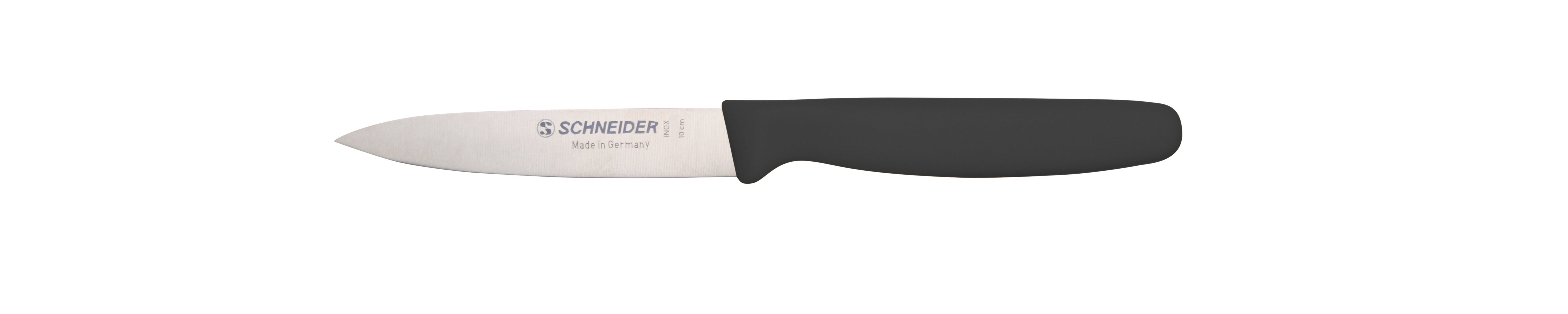 Schneider Edelstahl Gemüsemesser 10 cm, schwarz