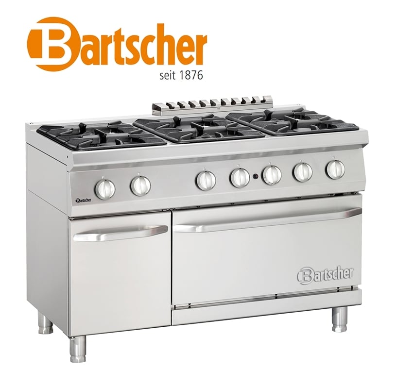 Bartscher Gasherd Serie 700 Classic, 6 Flammen - Standgerät