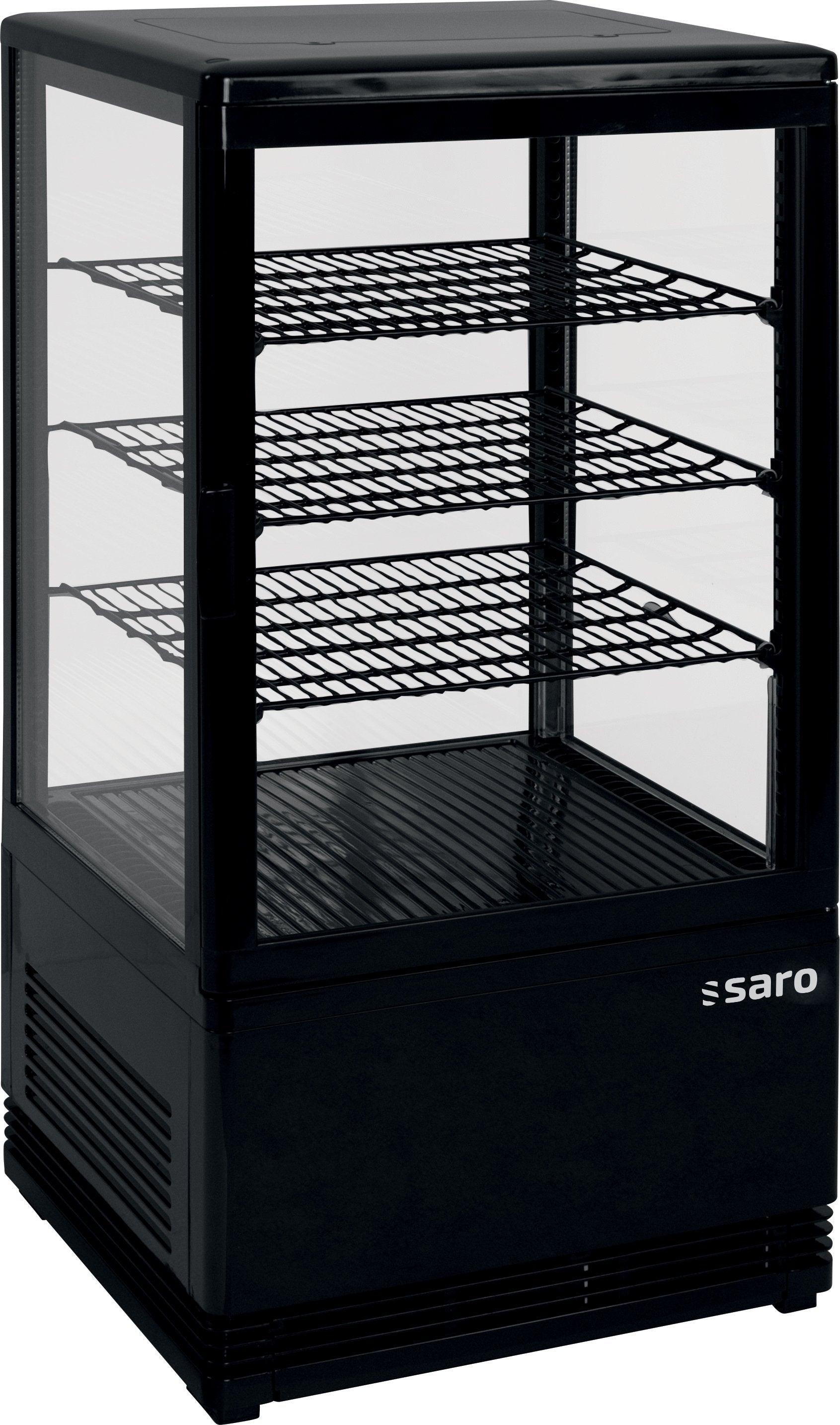 SARO Mini-Umluftkühlvitrine SC 70 schwarz