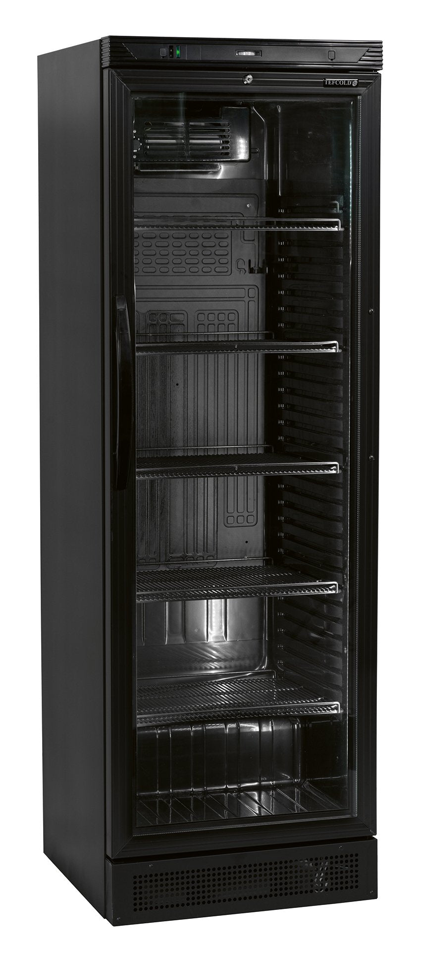 NordCap Gewerbekühlschrank KU 385 G BLACK mit Glastür mit Griff