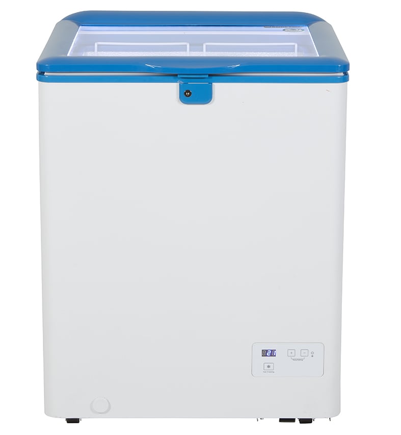 Gastro-Cool FC100 Gefrier-Kühltruhe 100 Liter weiß/blau, LED