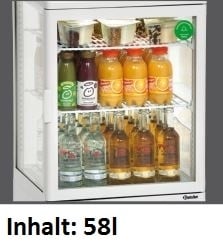 Mini Kühlvitrine 58L, weiß