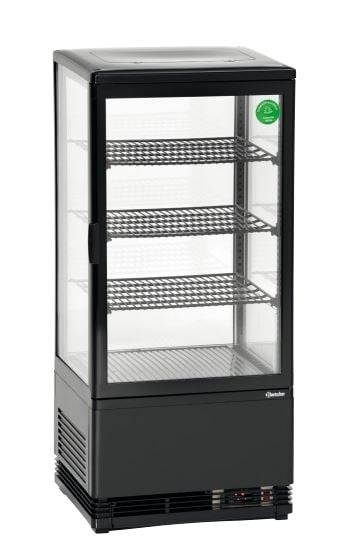 Bartscher Mini-Kühlvitrine 78L, schwarz