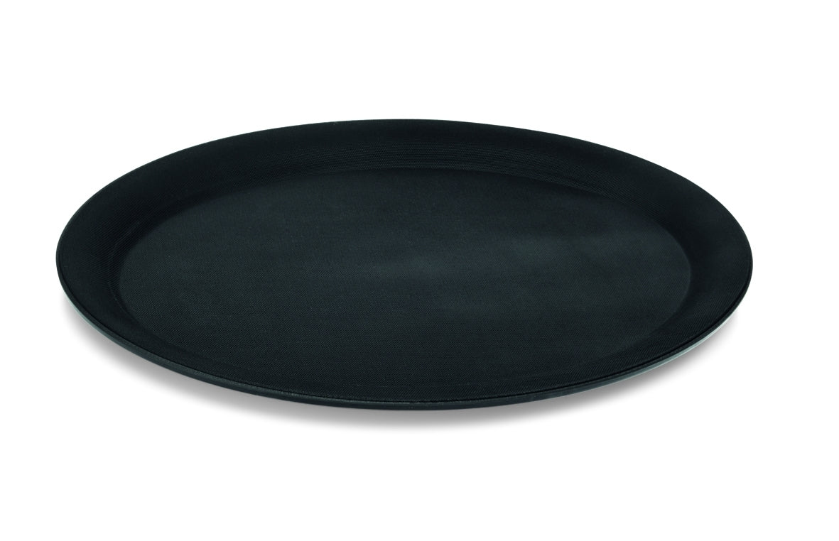 WAS Germany Cafe- Tablett oval aus Polypropylen schwarz,  29,0 cm x 22 cm