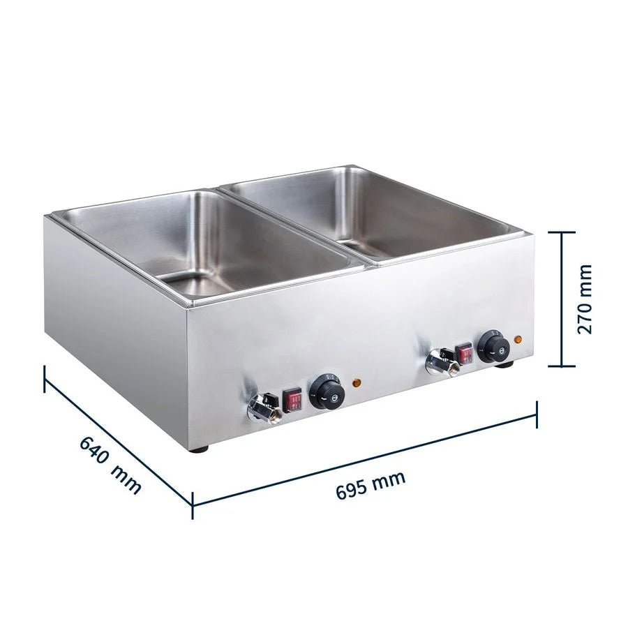 Bain-Marie ECO 2/1 - 150 mm, mit Ablasshahn