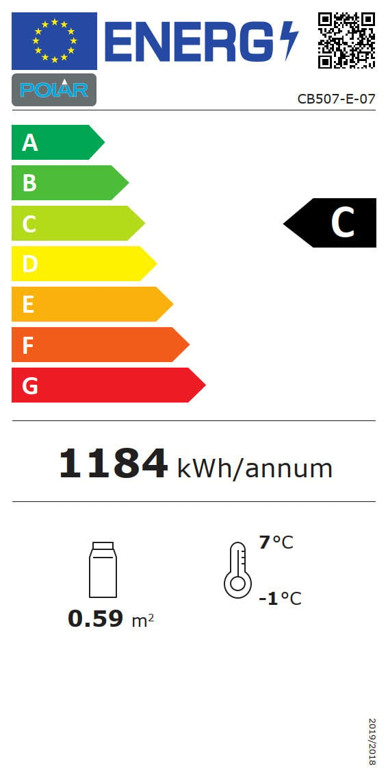 Kühlvitrine Polar 86 weiß - mit 2 gebogenen Glastüren