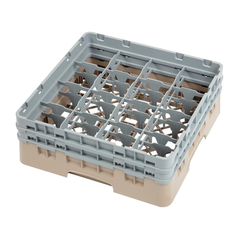 Cambro Gläserspülkorb beige mit 16 Fächern max Glashöhe 13,3cm