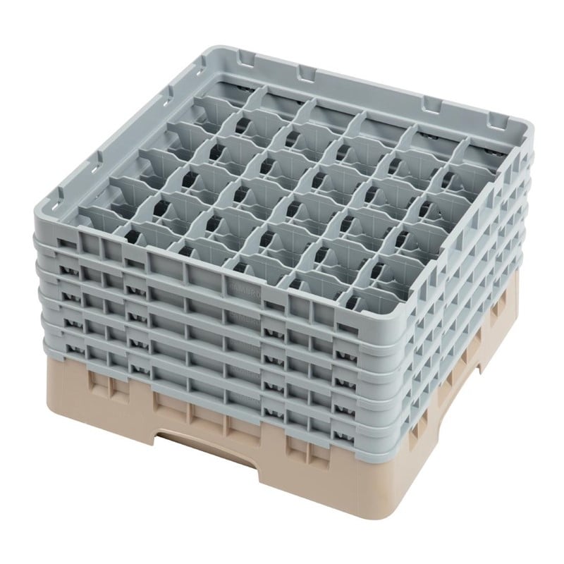 Cambro Gläserspülkorb beige mit 36 Fächern max Glashöhe 25,7cm