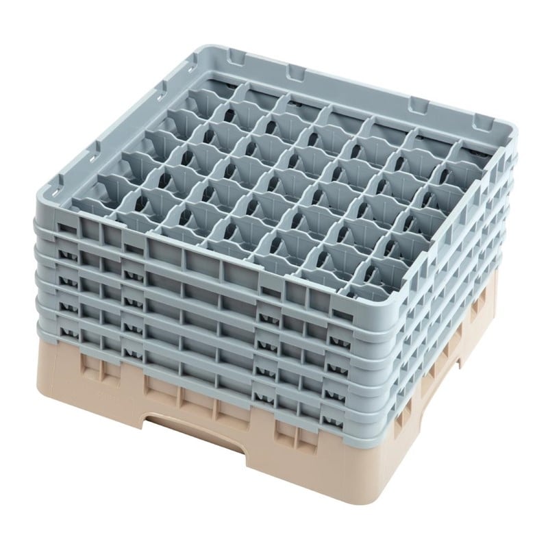 Cambro Gläserspülkorb beige mit 49 Fächern max Glashöhe 25,7cm