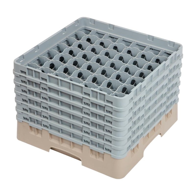 Cambro Gläserspülkorb beige mit 49 Fächern max Glashöhe 29,8cm