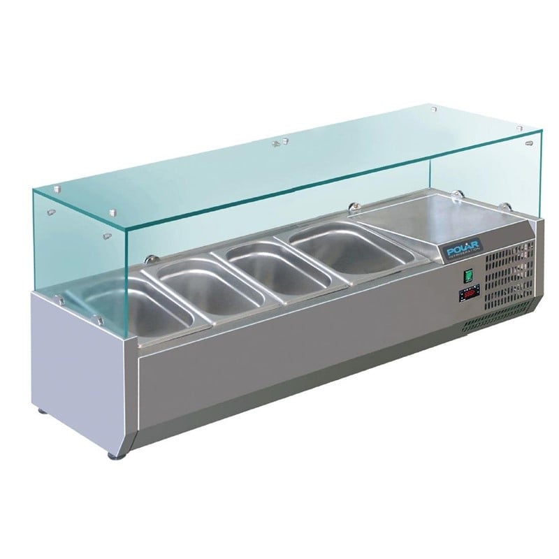 Polar Serie G Aufsatzkühlvitrine für 3x GN1/3 + 1x GN1/2