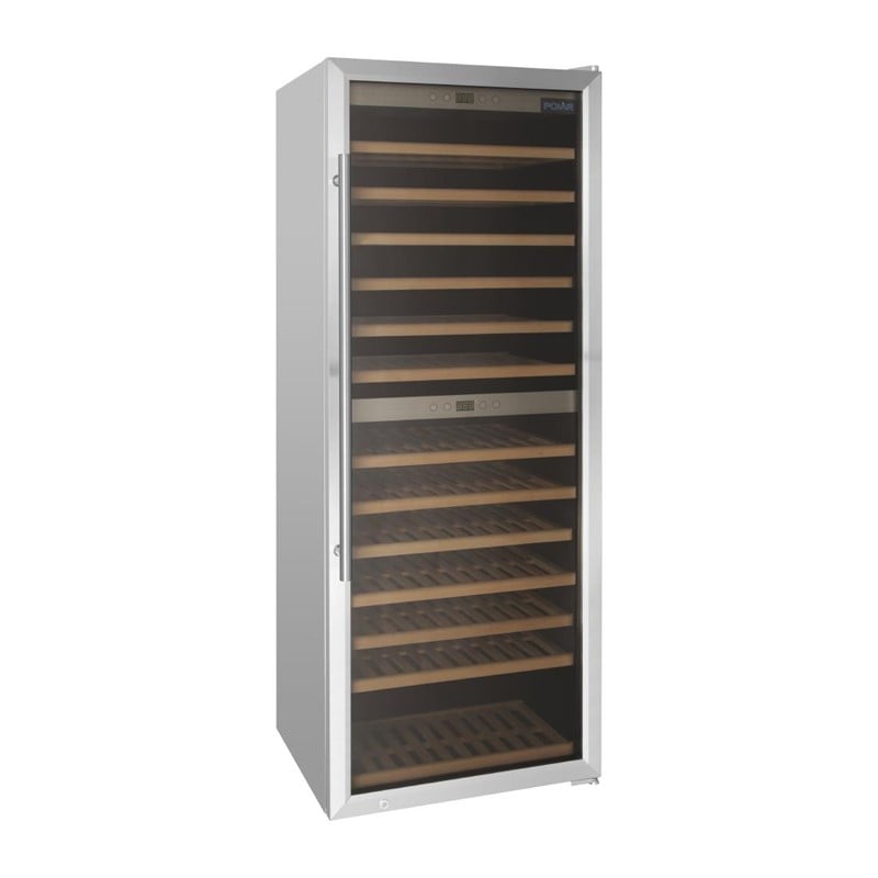 Polar G-Serie Dual Zone Weinkühlschrank Edelstahl 126 Flaschen