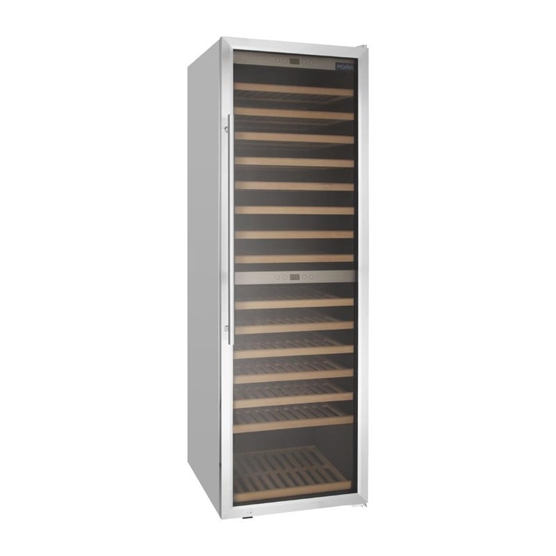 Polar G-Serie Dual Zone Weinkühlschrank Edelstahl 180 Flaschen