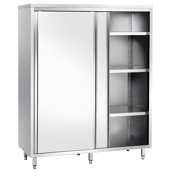 Mastro Hochschrank mit Schiebetüren und 3 Borde, 1000x600 mm