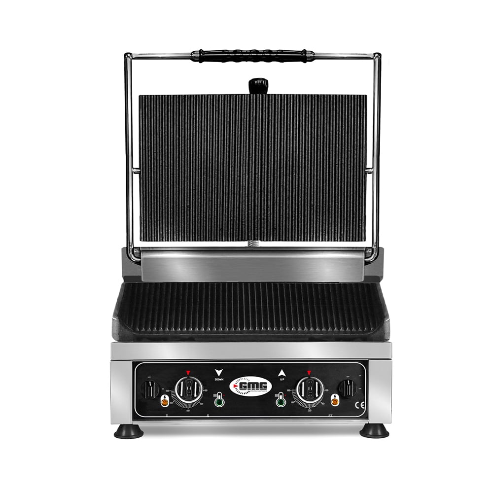 GMG Elektro-Kontaktgrill KG2745EDT 45x27 gerillt mit 2 Temperaturreglern