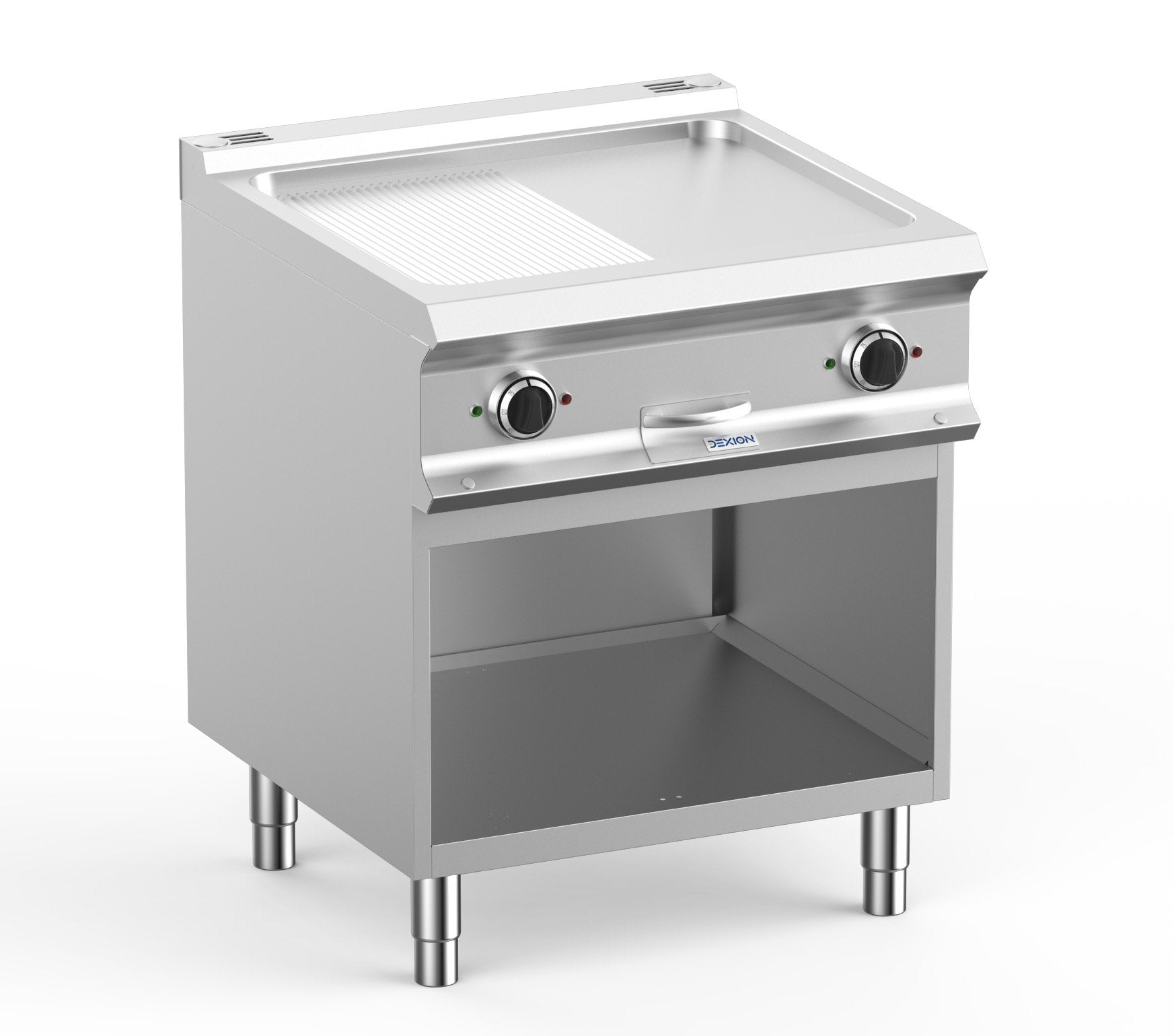 Elektrogrillplatte Dexion Lux- 700 - 70/73 ½ glatt, ½ gerillt - 10 kW