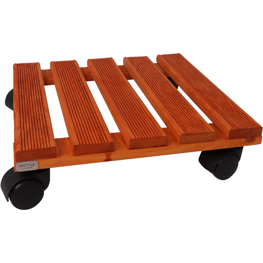 SIENA GARDEN Holz-Pflanzenroller eckig, Durchmesser 38cm