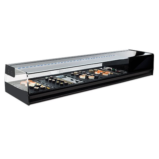 Mastro Sushikühlvitrine 4x GN 1/3 mit LED Beleuchtung, +1°/+5°C