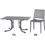 SIENA GARDEN Set aus 4x Stapelstuhl Lane & Klapptisch Sola 140x90 grau