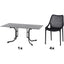 SIENA GARDEN Set aus 4x Stapelsessel District & Klapptisch Sola 160x90 anthrazit