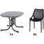 SIENA GARDEN Set aus 4x Stapelsessel District und 1x Klapptisch Paco 140x90 anthrazit