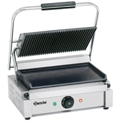 Bartscher Elektro-Kontaktgrill 2,2 kW Grillplatten oben gerillt, unten glatt