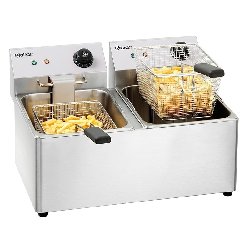 Bartscher Elektro-Doppel-Fritteuse SNACK IV 2x 8 Liter