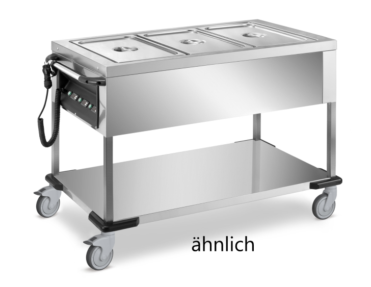 Bain-Marie Wagen PROFI mit abnehmbare Wanne 2x GN 1/1