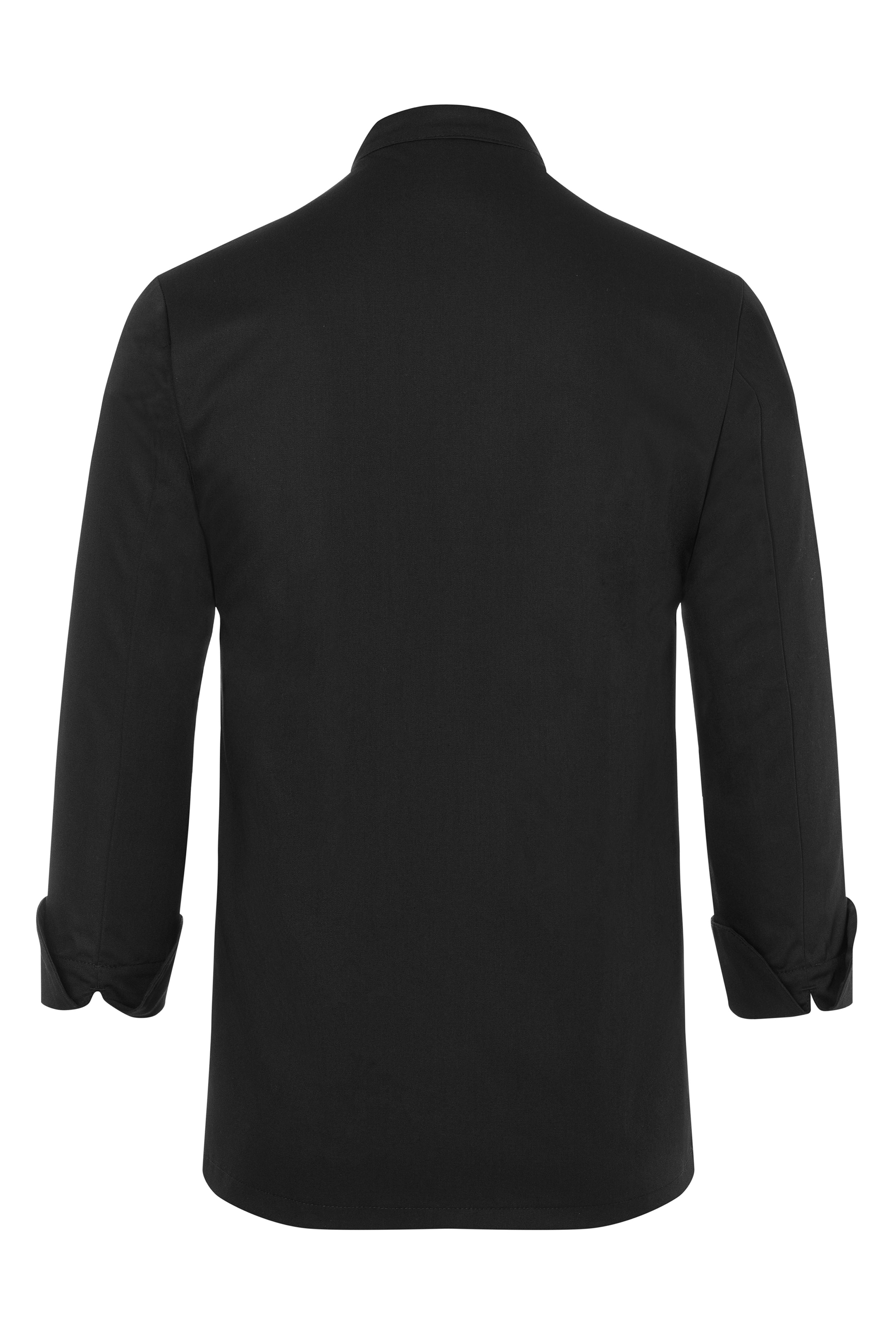 Herrenkochjacke Basic, Druckknöpfe, schwarz, Größe: 3XL