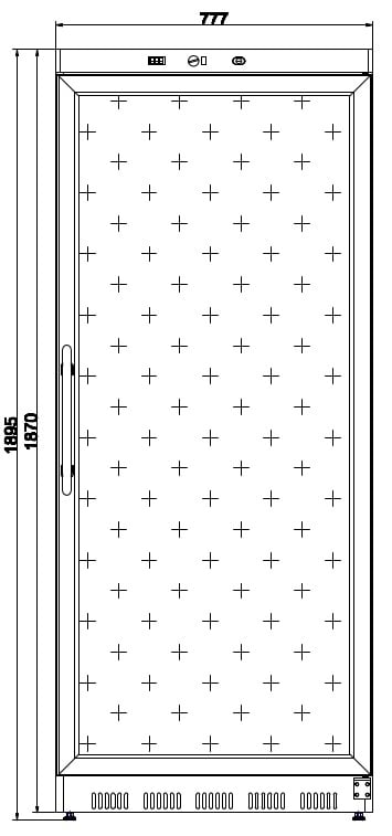 Lagerkühlschrank Polar 600L mit Glastür