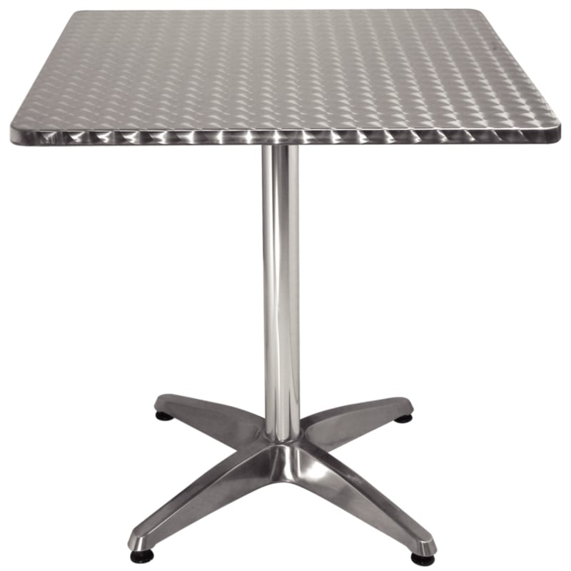 Bolero Bistrotisch 700x700 mm Edelstahl, 1 Bein