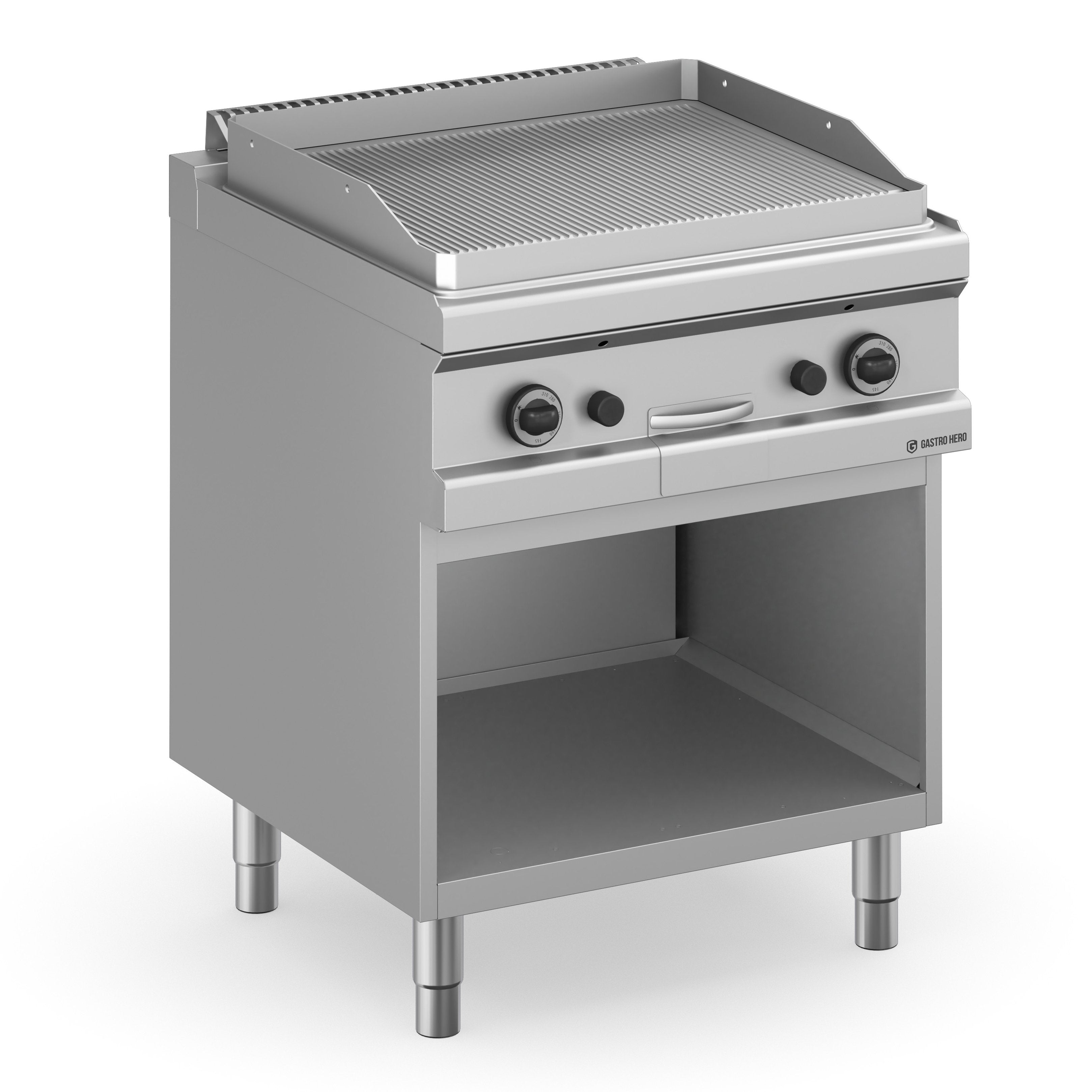 Gasgrillplatte Serie 77 - 70/70 gerillt