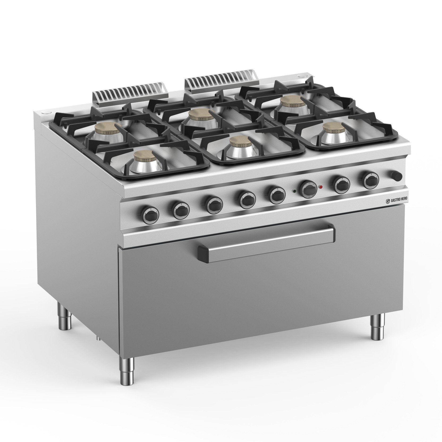 Gasherd  Serie 98 - 120/90 mit großem Grill-Gasbackofen 64 kW