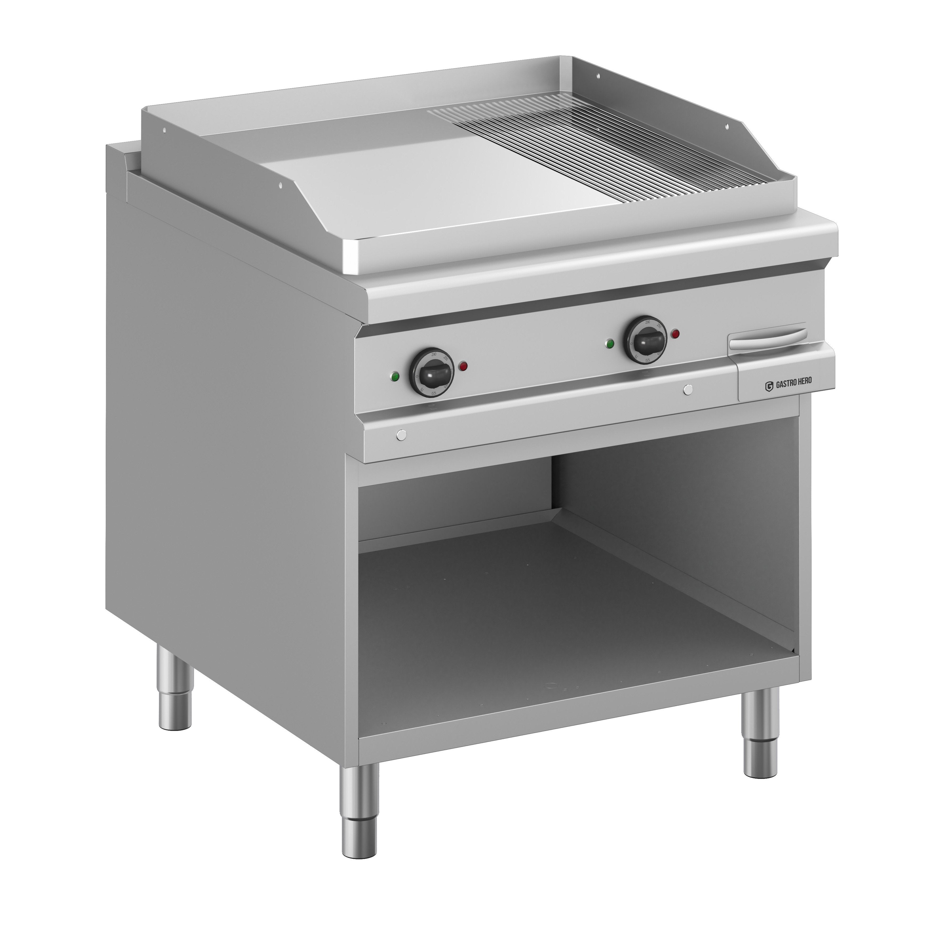 Elektrogrillplatte  Serie 98 - 80/90 glatt, verchromt