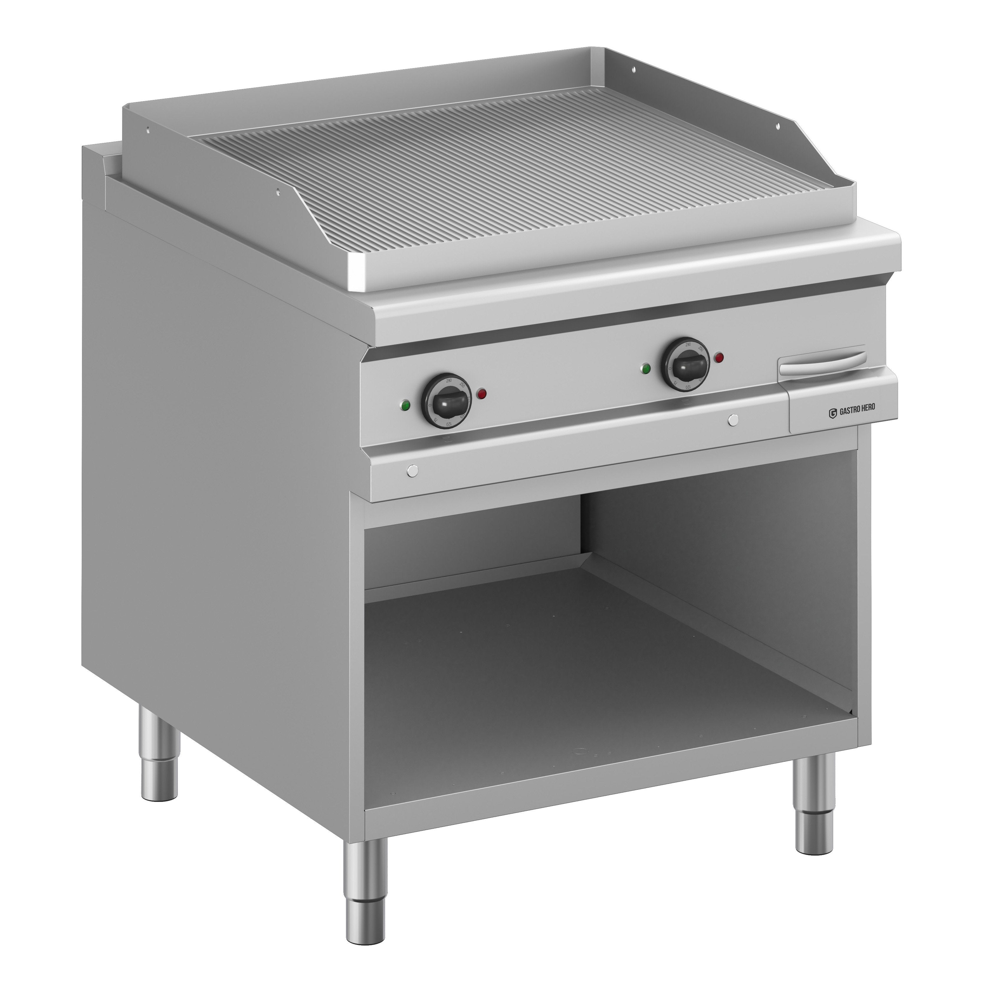 Elektrogrillplatte  Serie 98 - 80/90 gerillt