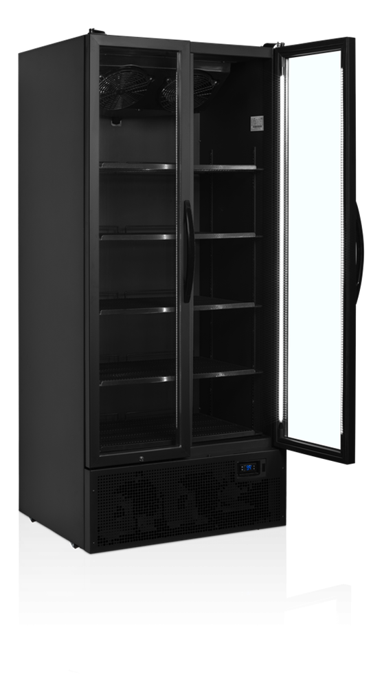 Tefcold Getränkekühlschrank FS890HBLACK schwarz