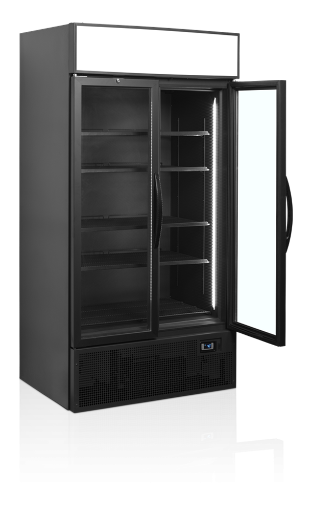 Tefcold Getränkekühlschrank FSC1000HBLACK schwarz