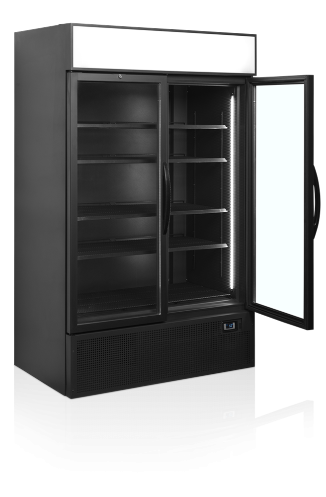 Tefcold Getränkekühlschrank FSC1200HBLACK schwarz