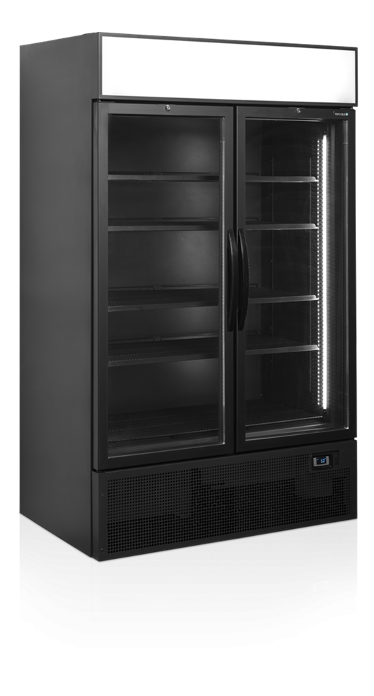 Tefcold Getränkekühlschrank FSC1200HBLACK schwarz