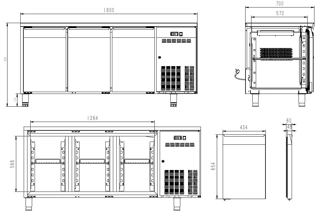 Kühltisch ECO 3/0 - GN 1/1