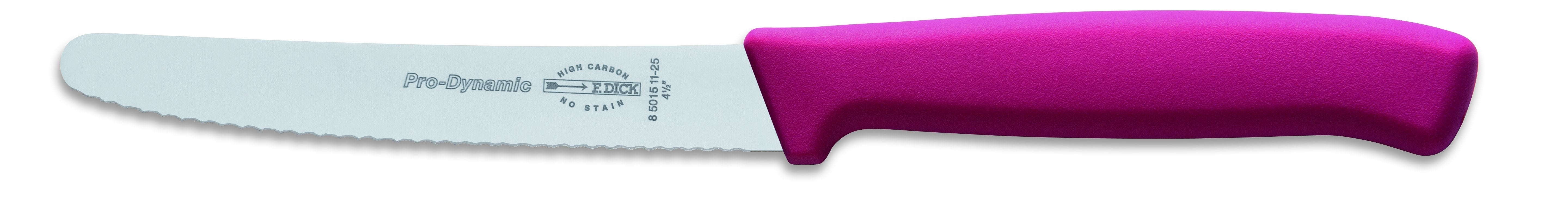 F. DICK ProDynamic Allzweckmesser, Wellenschliff 11 cm, pink